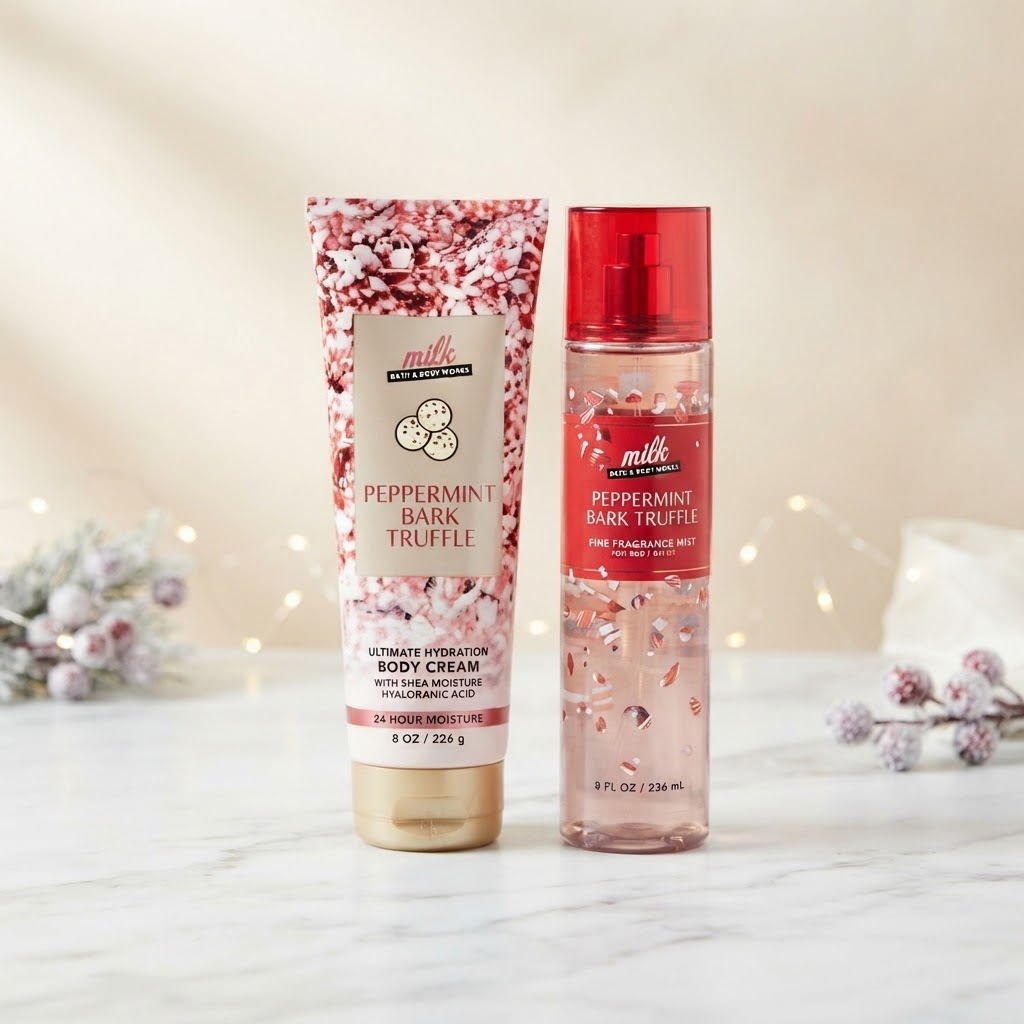 Set de Crema Corporal y Loción Perfumada Peppermint Bark
